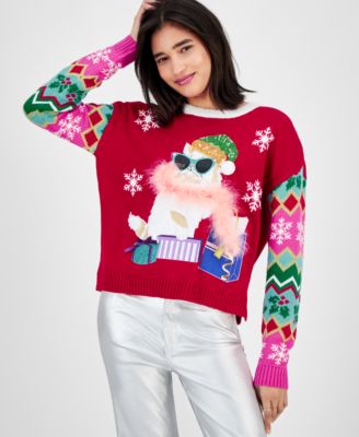 Macy's juniors ugly christmas sweater best sale