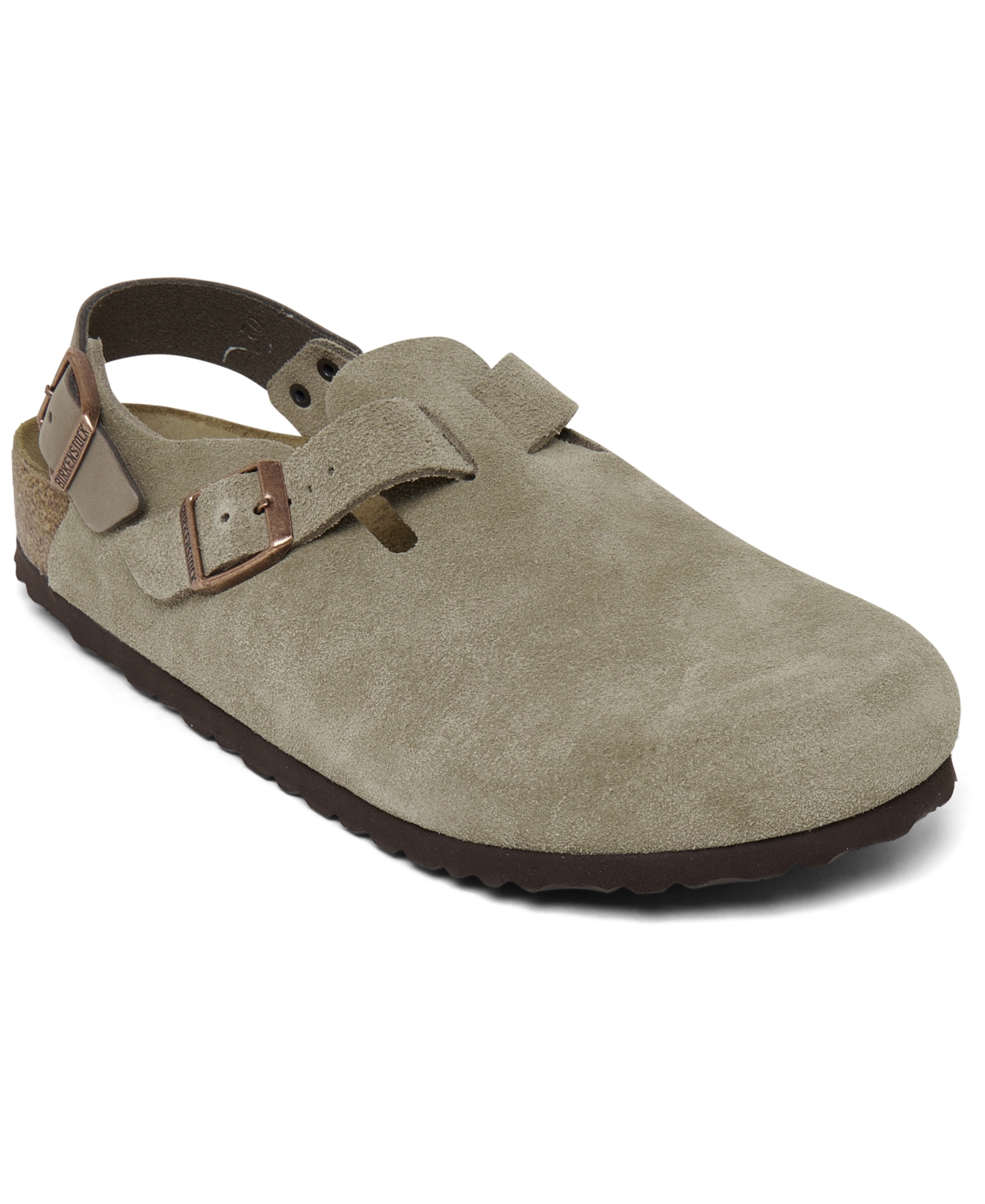 Birkenstock Men's Tokio Suede Leather Clogs From Finish Line In Beige