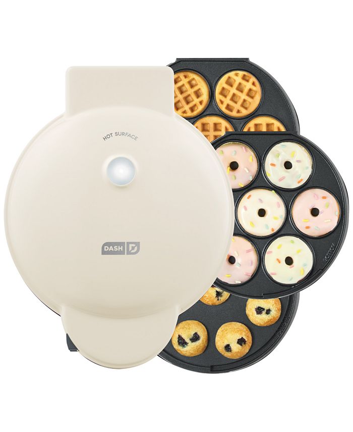 Dash MultiMaker™ Treat Maker System with Removeable: Mini Cupcake, Donut, & Waffle Bite - Tan/Beige MAY HAVE MISSING ACCESSORIES