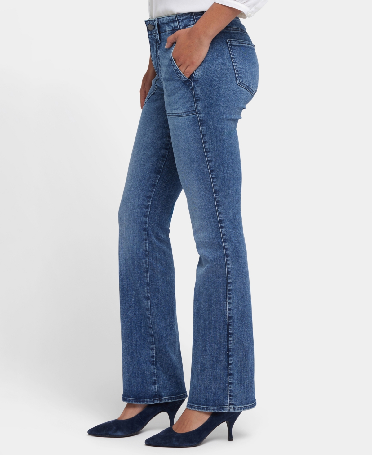 Nydj Callie Womens Tummy Slimming Denim Straight Leg Jeans In Caliente