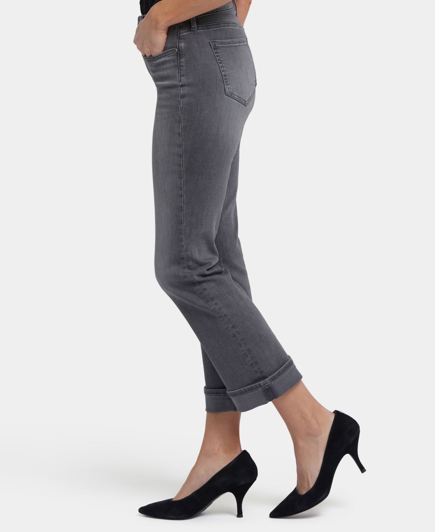 Женские джинсы NYDJ Barbara Bootcut Ankle, цвет: Серый — фото 3