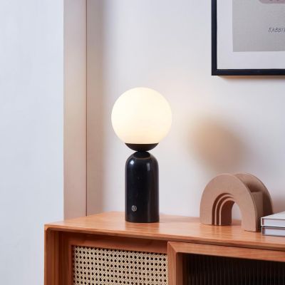 Mila Tall 15" Dimmable LED Table Lamp with Marble Base