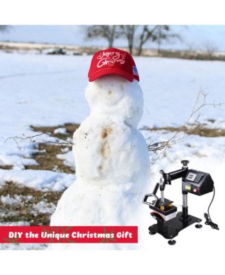 5 1/2" x 3" Digital Hat Cap Heat Press Machine Sublimation Transfer Steel Frame Swing Away