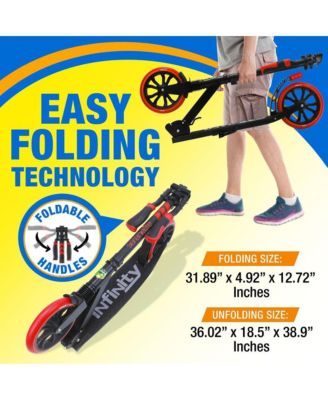 Kick Scooter Adult Teenagers Kids- 2 Wheel Kids Scooter with Adjustable T-Bar Handlebar - Alloy Anti-Slip Deck - Portable Folding Scooters for Kids with Carrying Strap - Leopard
