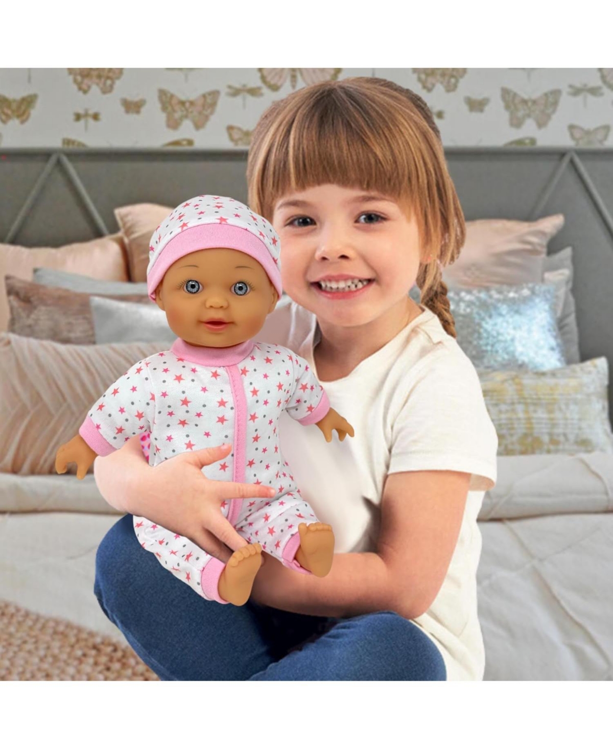 The New York Doll Collection Inch Baby Dolls for 3 Year Old Girls - Soft Body Interactive Baby Doll That Can Talk, Cry, Sing and Laugh - Makes Cute