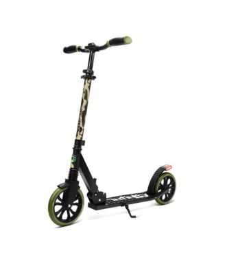 Kick Scooter Adult Teenagers Kids- 2 Wheel Kids Scooter with Adjustable T-Bar Handlebar - Alloy Anti-Slip Deck - Portable Folding Scooters for Kids with Carrying Strap - Leopard