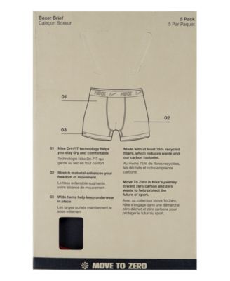 Big Boys Dri-FIT Polyester Color Pop Boxer Briefs Underwear, 5-Pack