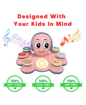 Rock Octopus, Interactive Musical Toys for Toddlers - Pink