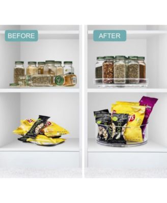 Clear Acrylic Lazy Susan Organizer 3 Pack - for Fridge, Pantry, Cabinet, Table, Makeup, Set