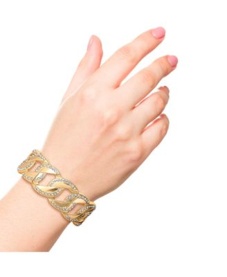 Link Bracelet with Crystals