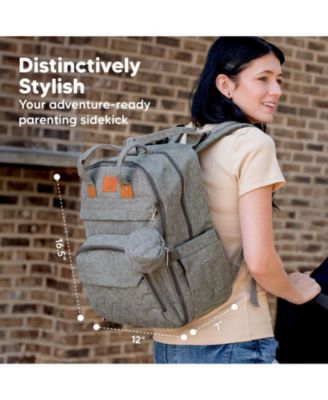 Rove Diaper Bag with Changing Pad, Waterproof Baby Bag, Travel Diaper