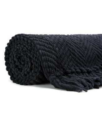 Premium Textured Knit Soft Cozy Blanket, Thrown