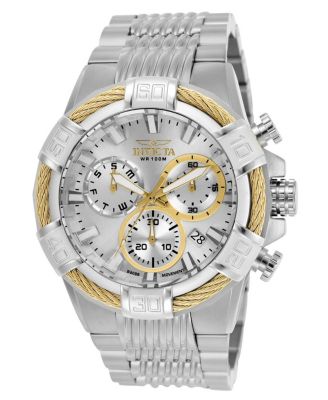 Men's 25863 Bolt Quartz Chronograph Silver Dial Watch