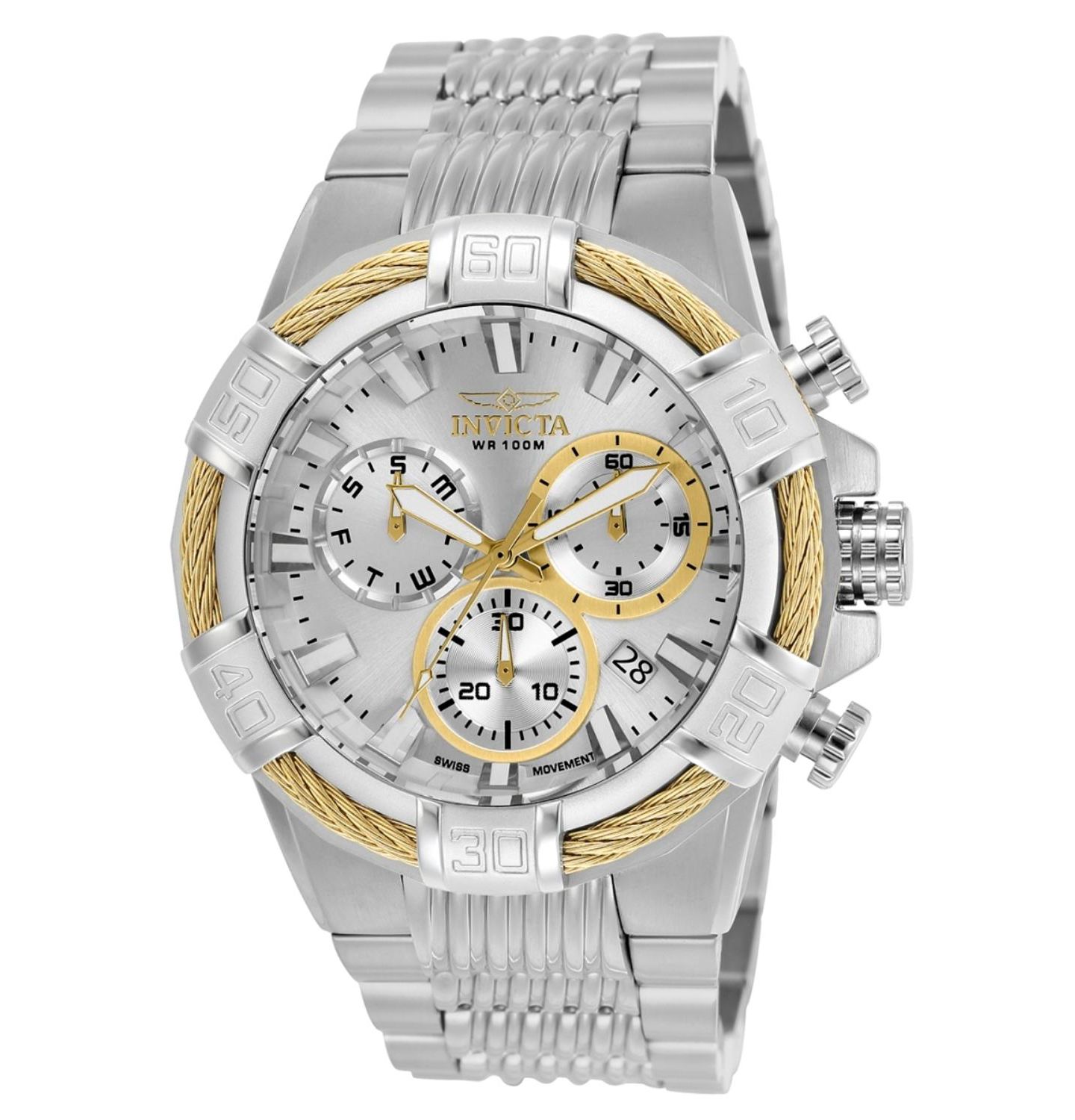 Мужские часы Invicta 25863 Bolt Quartz Chronograph Silver Dial — фото 1