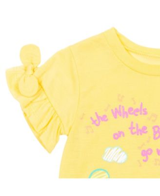 Toddler Girls JJ T-Shirt Leggings and Scrunchie 3 Piece Outfit Set to