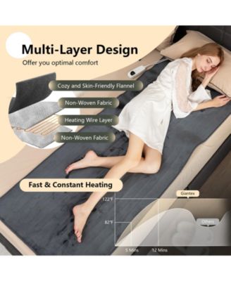 Electric Heated Mattress Pad with 5 Heating Levels and Overheat Protection