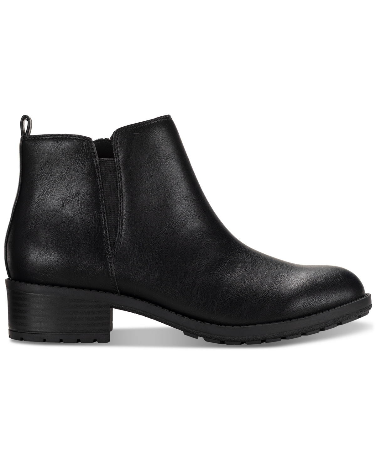 Style & Co Women's Garnerr Lug Sole Ankle Booties, Created For Macy's In Black Sm
