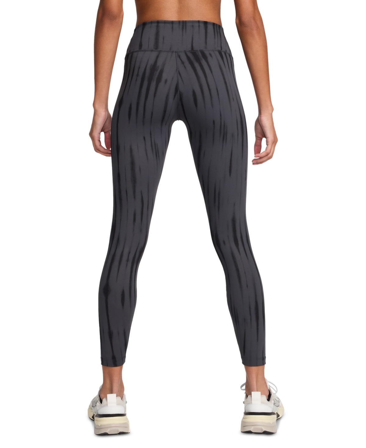 Nike One Women's High-waisted 7/8 Printed Leggings In Anthracite,black