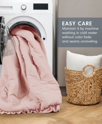 Phoebe Diamond Quilted Ruffle Edge 3-Pc. Comforter Set, Full/Queen