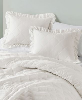 Phoebe Diamond Quilted Ruffle Edge 2-Pc. Comforter Set, Twin/Twin XL