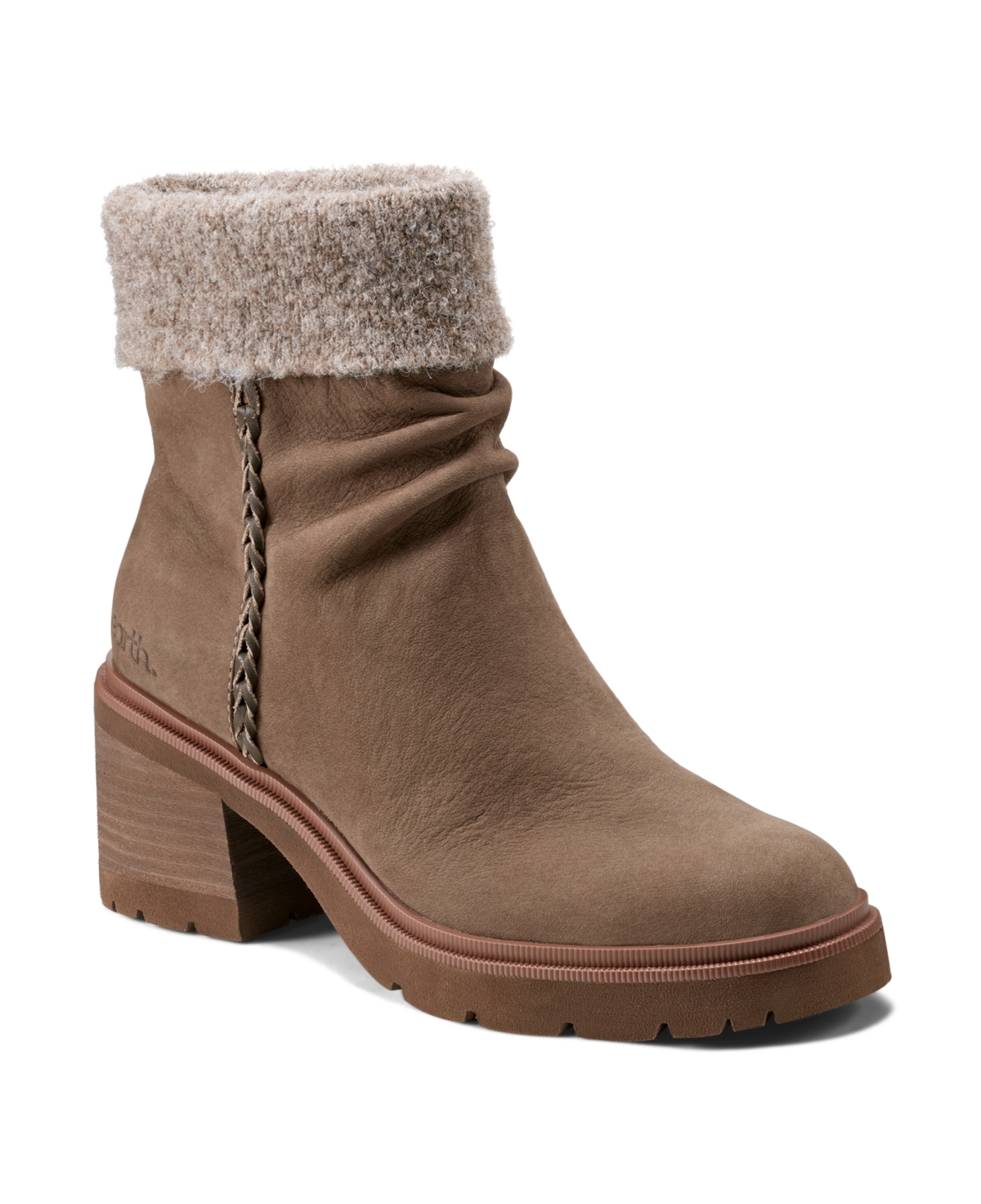 EARTH WOMEN'S GRESA COZY WATERPROOF BLOCK HEEL BOOTIES 