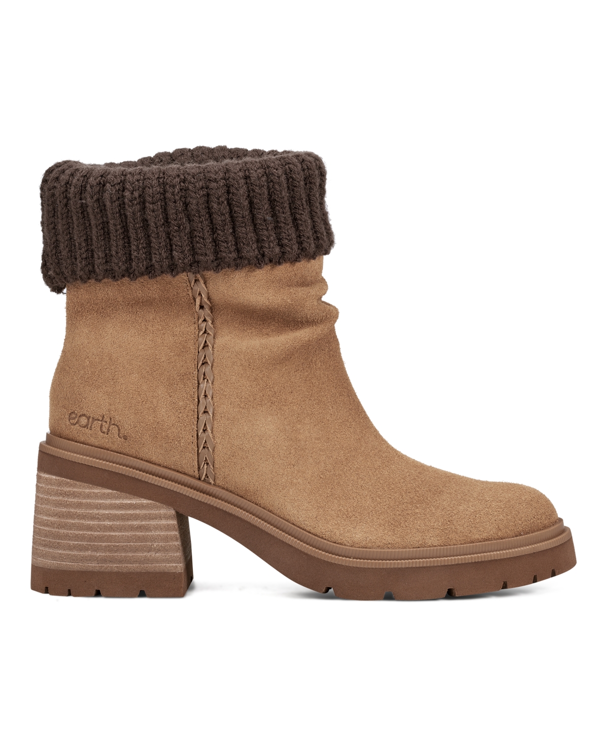 EARTH WOMEN'S GRESA COZY WATERPROOF BLOCK HEEL BOOTIES 