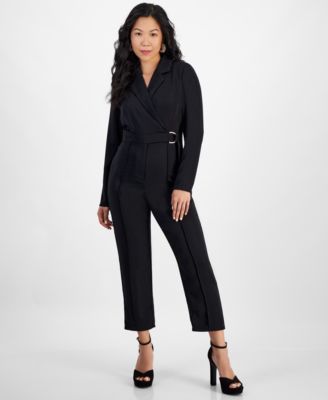 I.N.C. International Concepts Petite Long Sleeve Collared Jumpsuit Created for Macy s Macy s