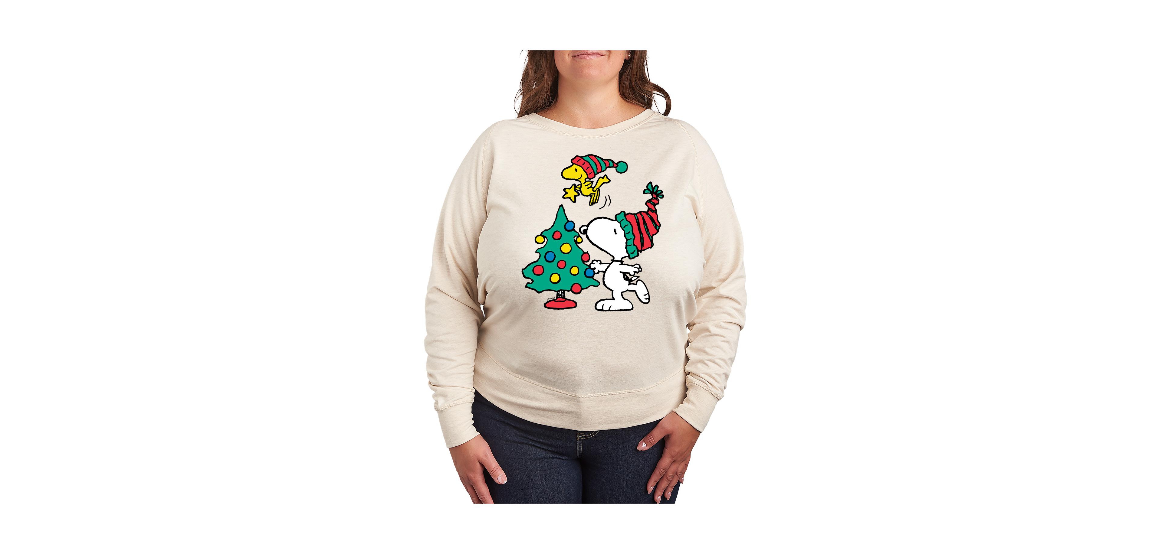 Hybrid Apparel Plus Peanuts Holidays Graphic Pullover T-shirt