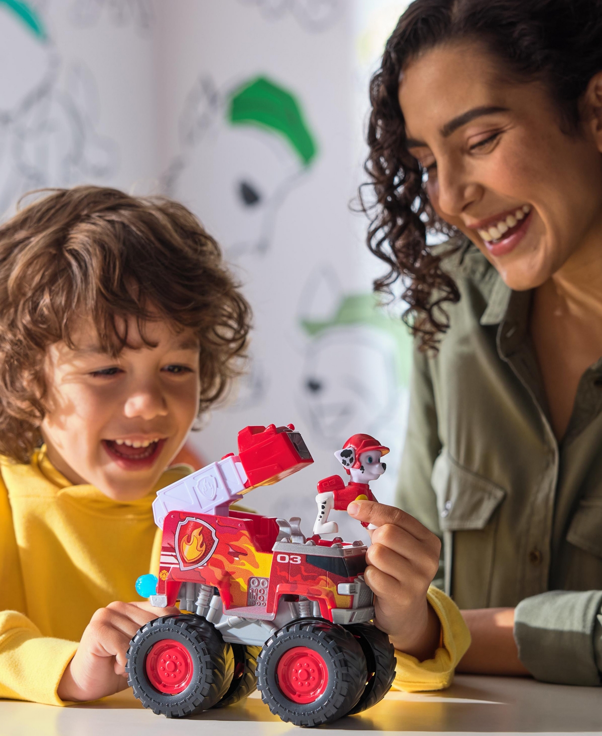 Paw Patrol Rescue Wheels Marshall's Firetruck Toy Truck In Multi Color