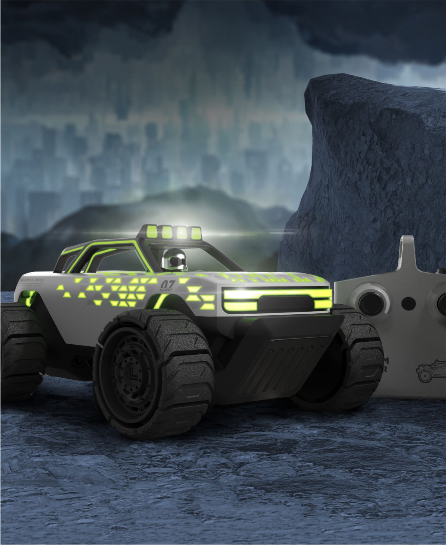 Детская игрушка Sharper Image Phantom Crawler Remote Control Light-Up Truck — фото 7