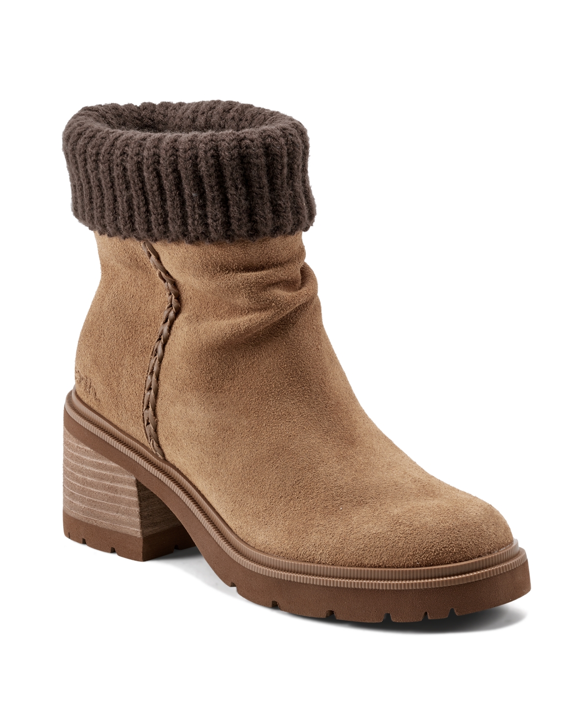 EARTH WOMEN'S GRESA COZY WATERPROOF BLOCK HEEL BOOTIES 