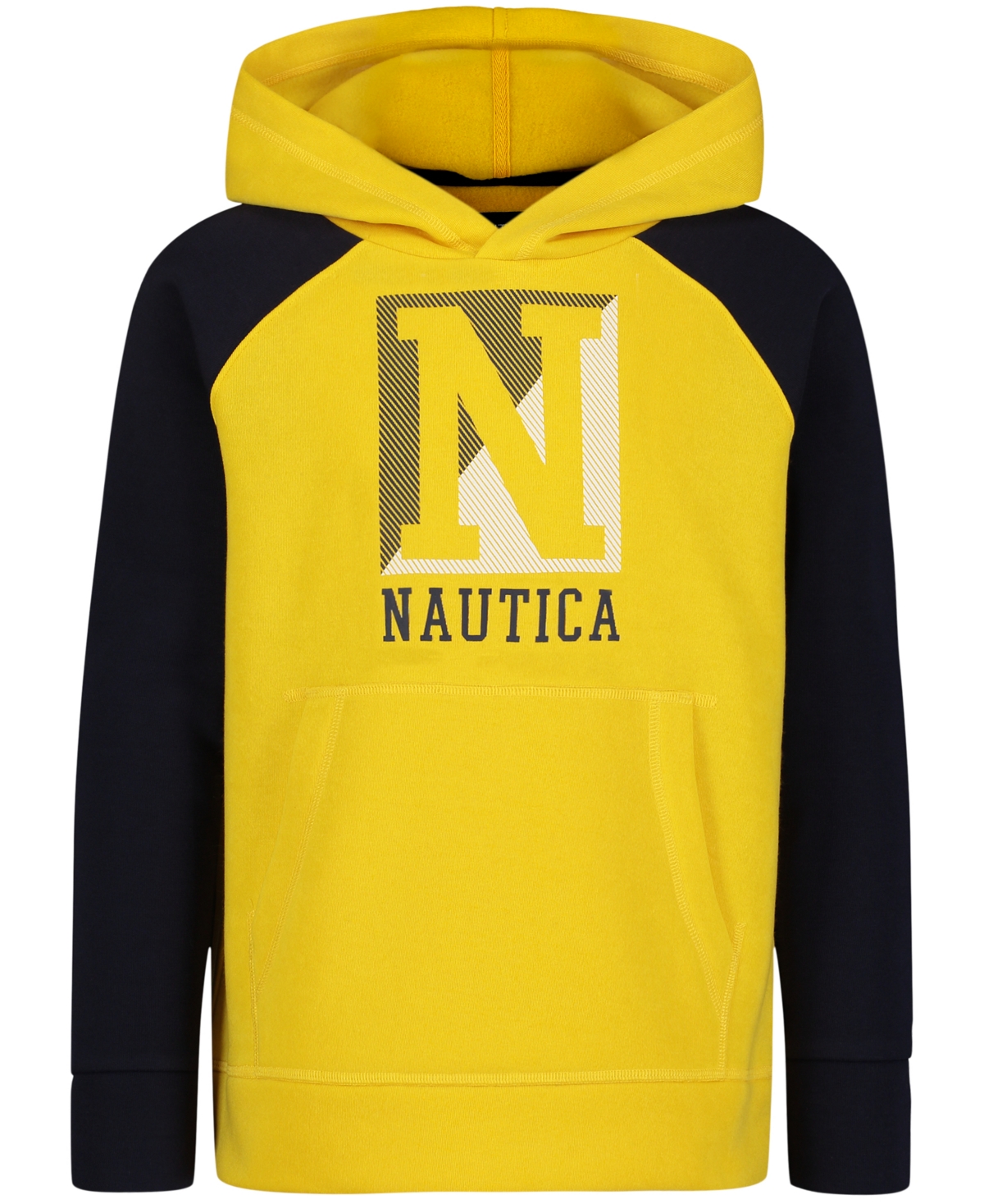 NAUTICA BIG BOYS TEXTURE N SPLIT PULLOVER HOODIE 