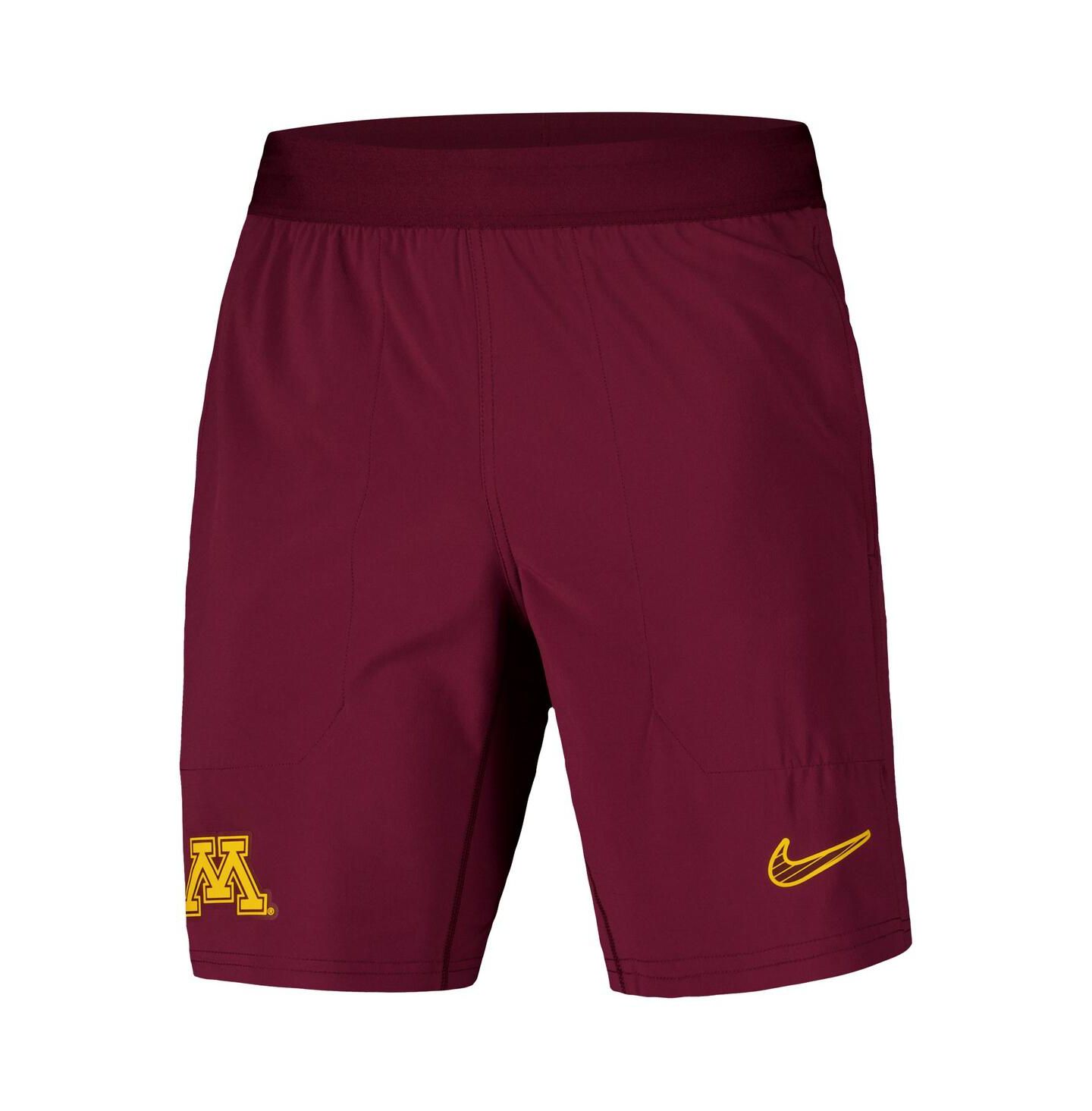 Мужские тканые шорты Nike Minnesota Golden Gophers 2024/25 Sideline Performance, Maroon — фото 2