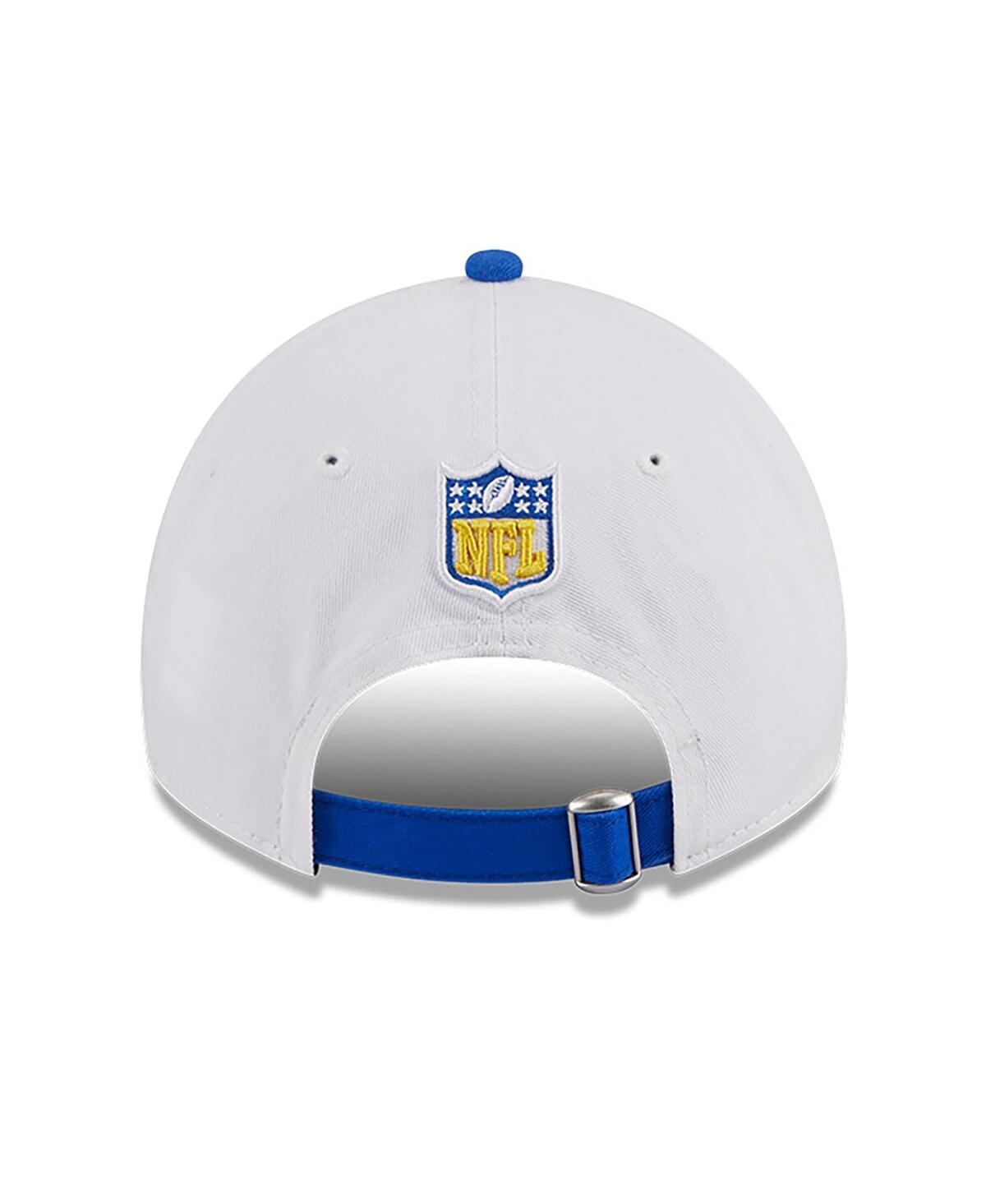 New Era Big Boys And Girls White/royal Los Angeles Rams 2023 Sideline 9twenty Adjustable Hat In White,royal