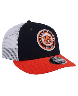 Men's Navy Auburn Tigers Throwback Circle Patch 9FIFTY Trucker Snapback Hat