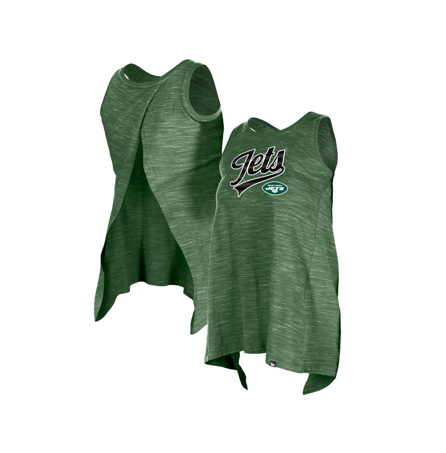 Женский топ New Era Green New York Jets Space Dye Active — фото 1