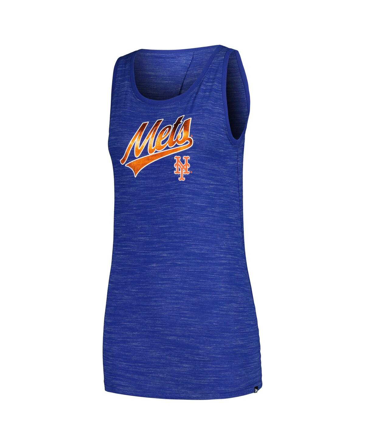NEW ERA WOMEN'S ROYAL NEW YORK METS SPACE-DYE ACTIVE TANK TOP 