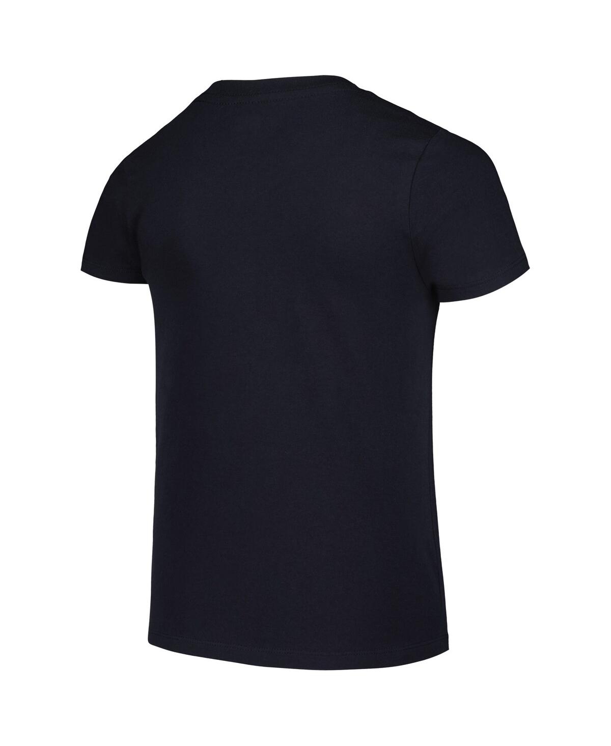New Era Big GirlsBoston Red Sox Sequin V-Neck T-Shirt - Navy