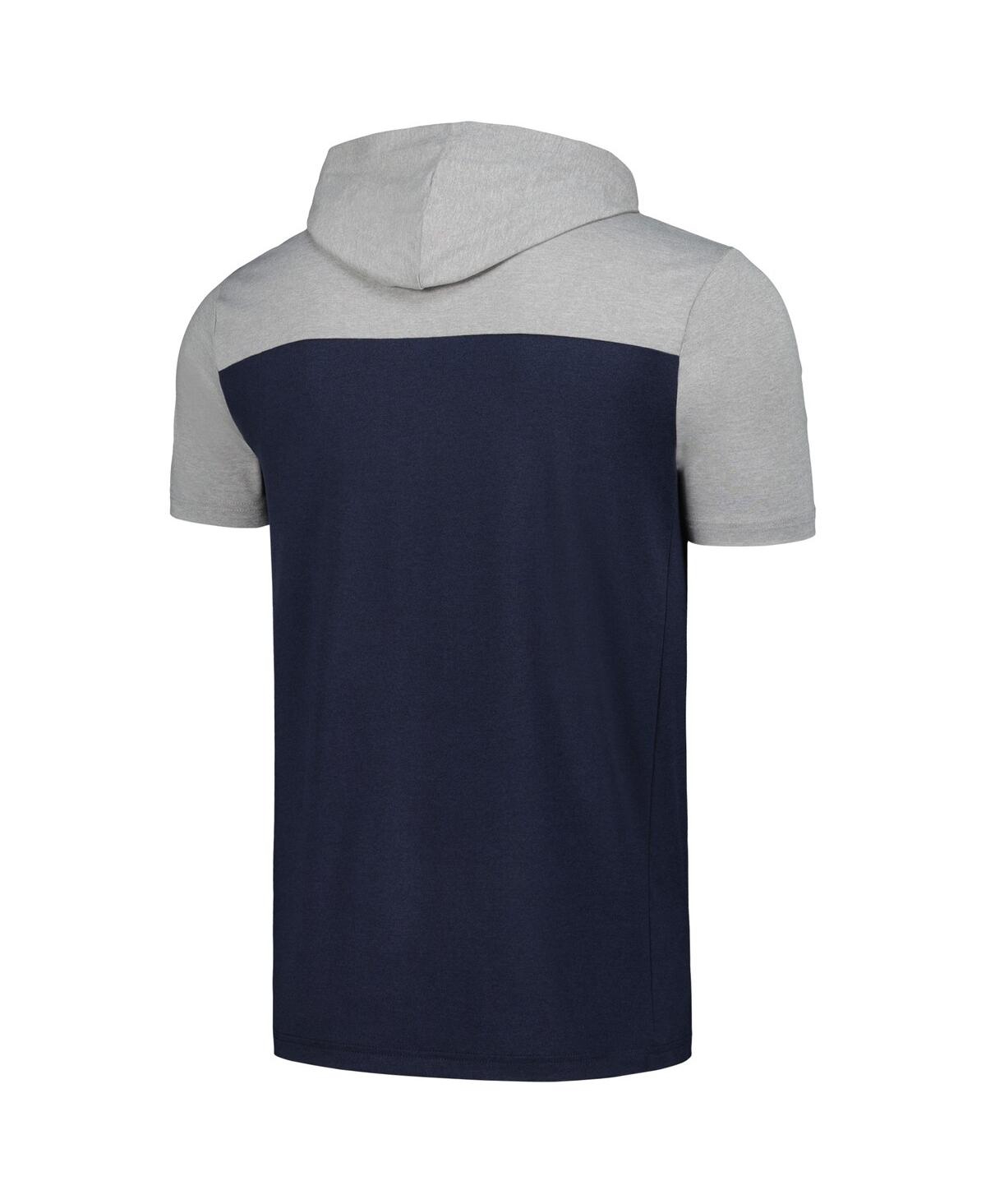 NEW ERA MEN'S NAVY HOUSTON ASTROS ACTIVE BRUSHED HOODIE T-SHIRT 
