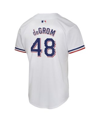Big Boys and Girls Jacob deGrom White Texas Rangers Home Game Player Jersey