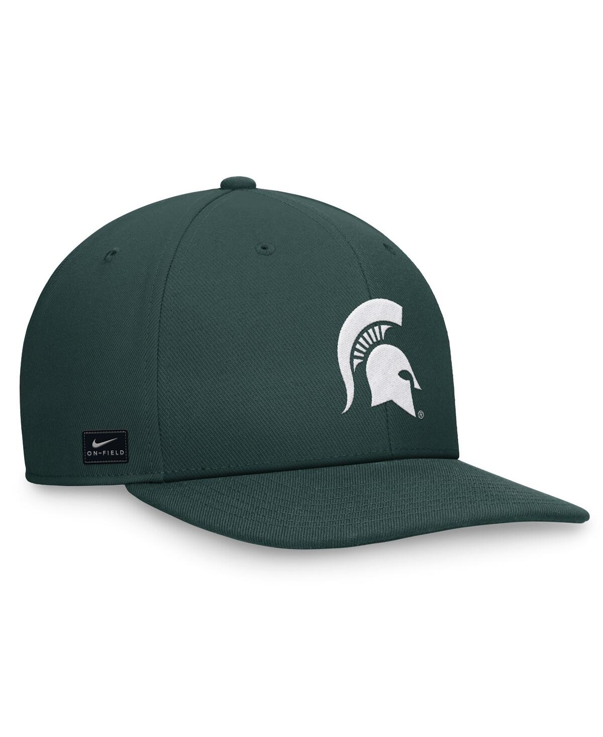 Nike Men's Green Michigan State Spartans On-field Pro Bill Snapback Hat In Green