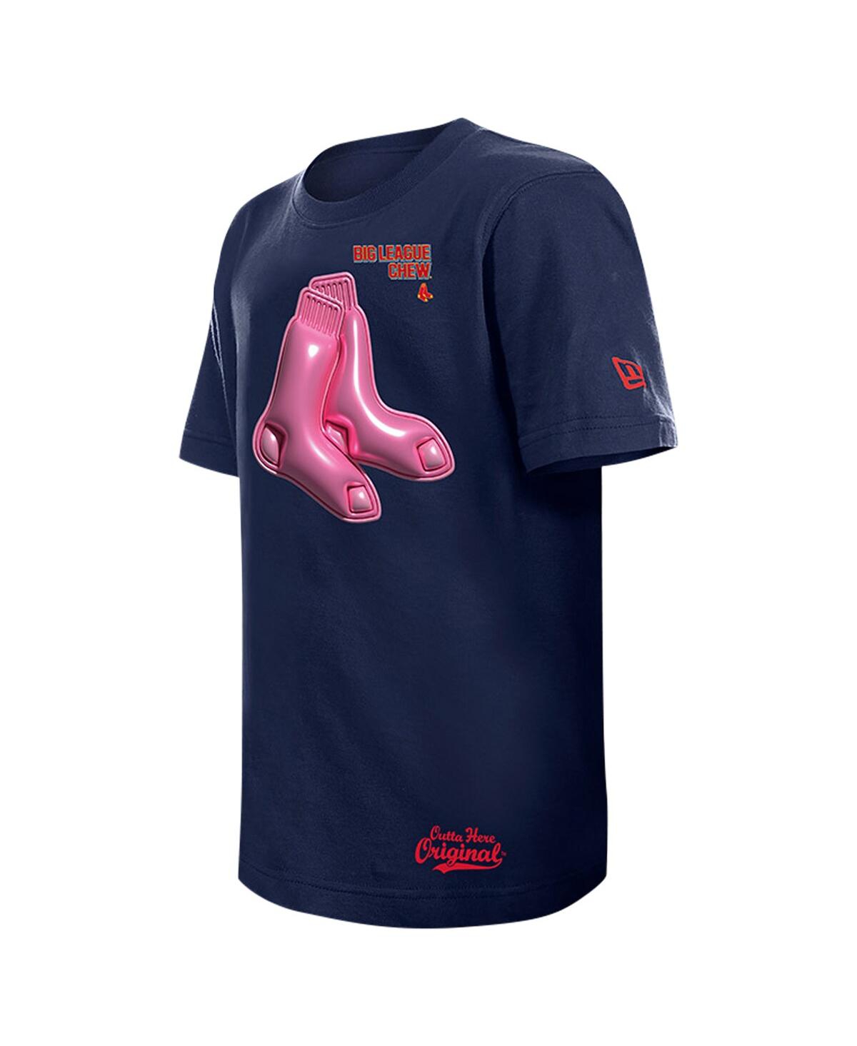 NEW ERA BIG BOYS AND GIRLS NAVY BOSTON RED SOX T-SHIRT 
