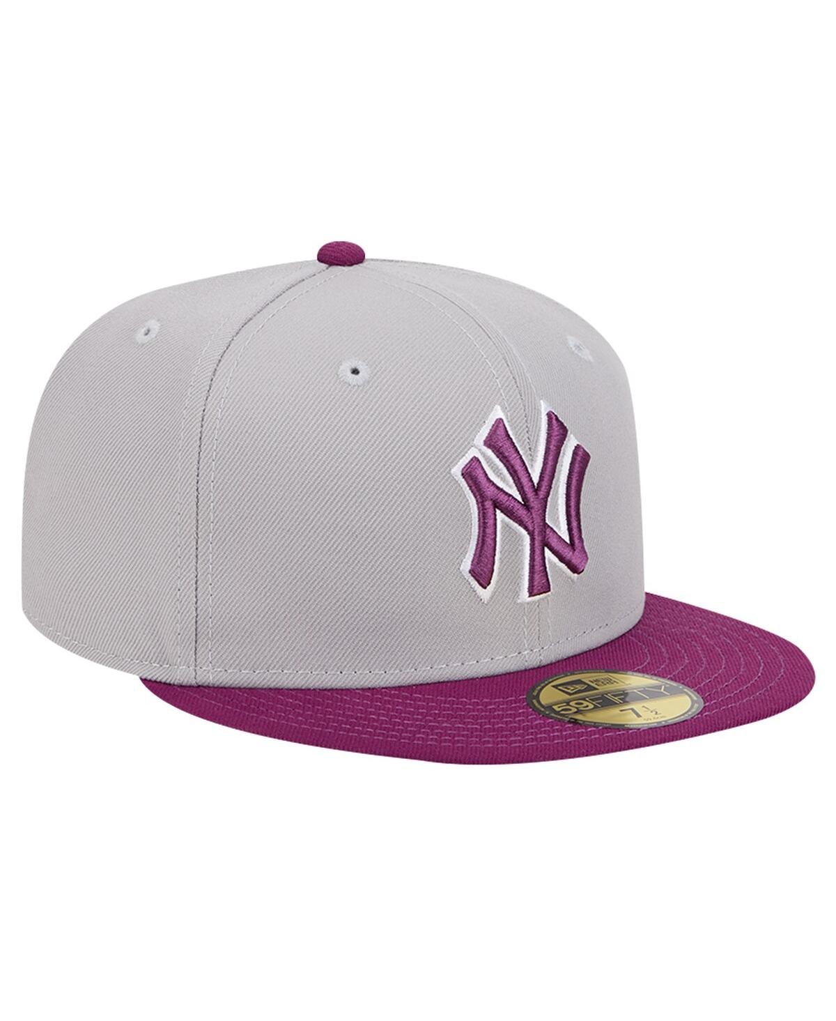 New Era Men'sPurple New York Yankees Two-Tone Color Pack 59FIFTY Fitted Hat - Gray, Purple
