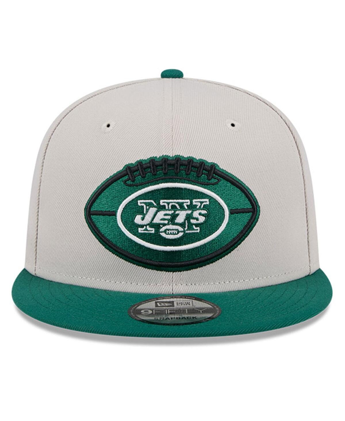 New Era Men's Stone/green New York Jets 2024 Sideline Historic 9fifty Snapback Hat In Stone,green