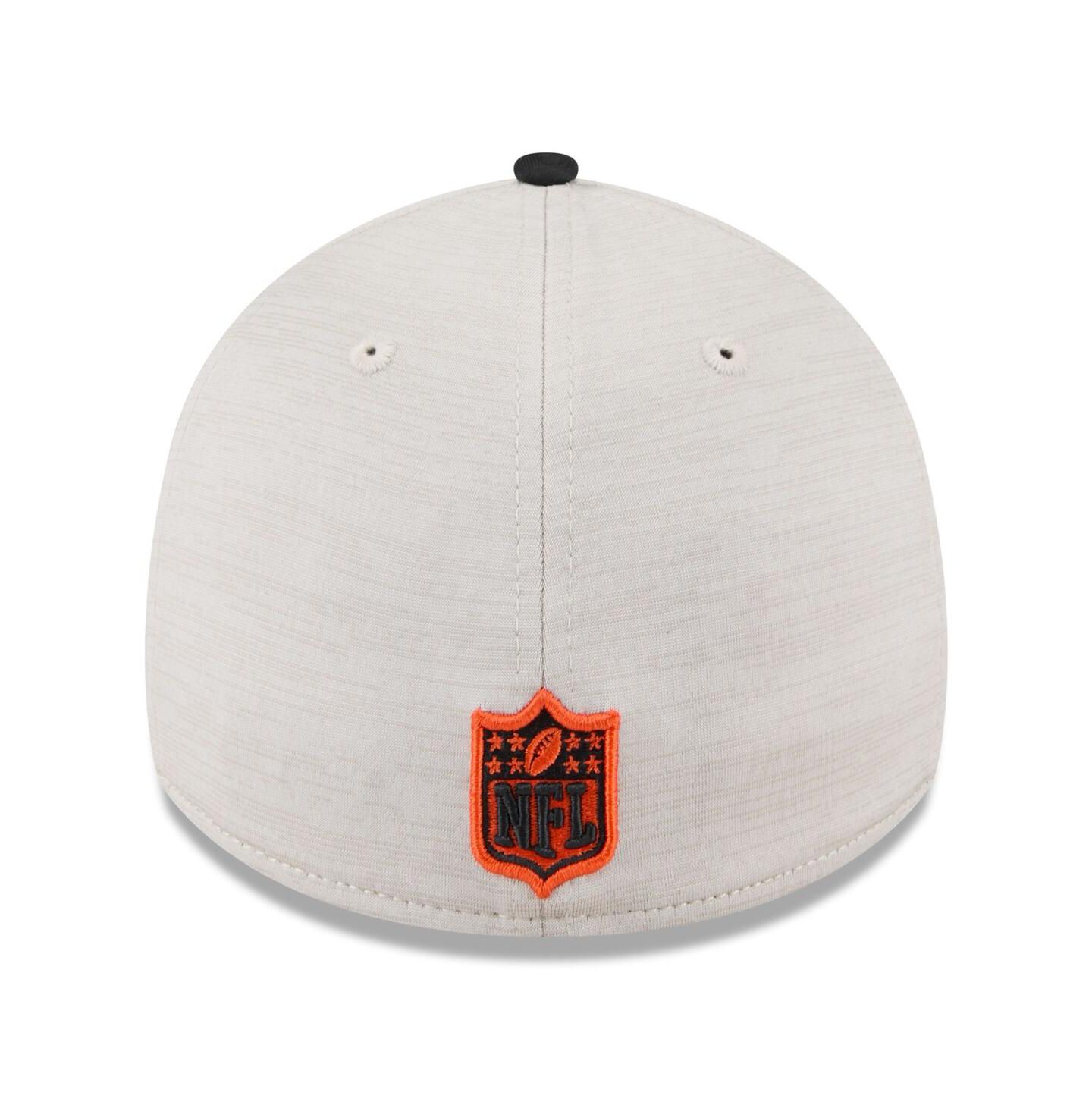 Мужская кепка New Era Stone/Black Cincinnati Bengals 2024 Sideline Historic 39THIRTY Flex Hat — фото 3