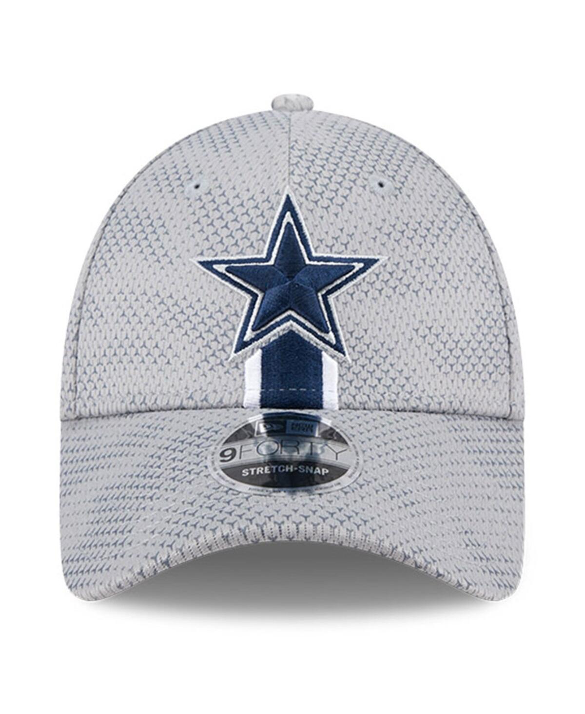 New Era Men's Gray Dallas Cowboys 2024 Sideline 9forty Stretch-snap Hat In Gray