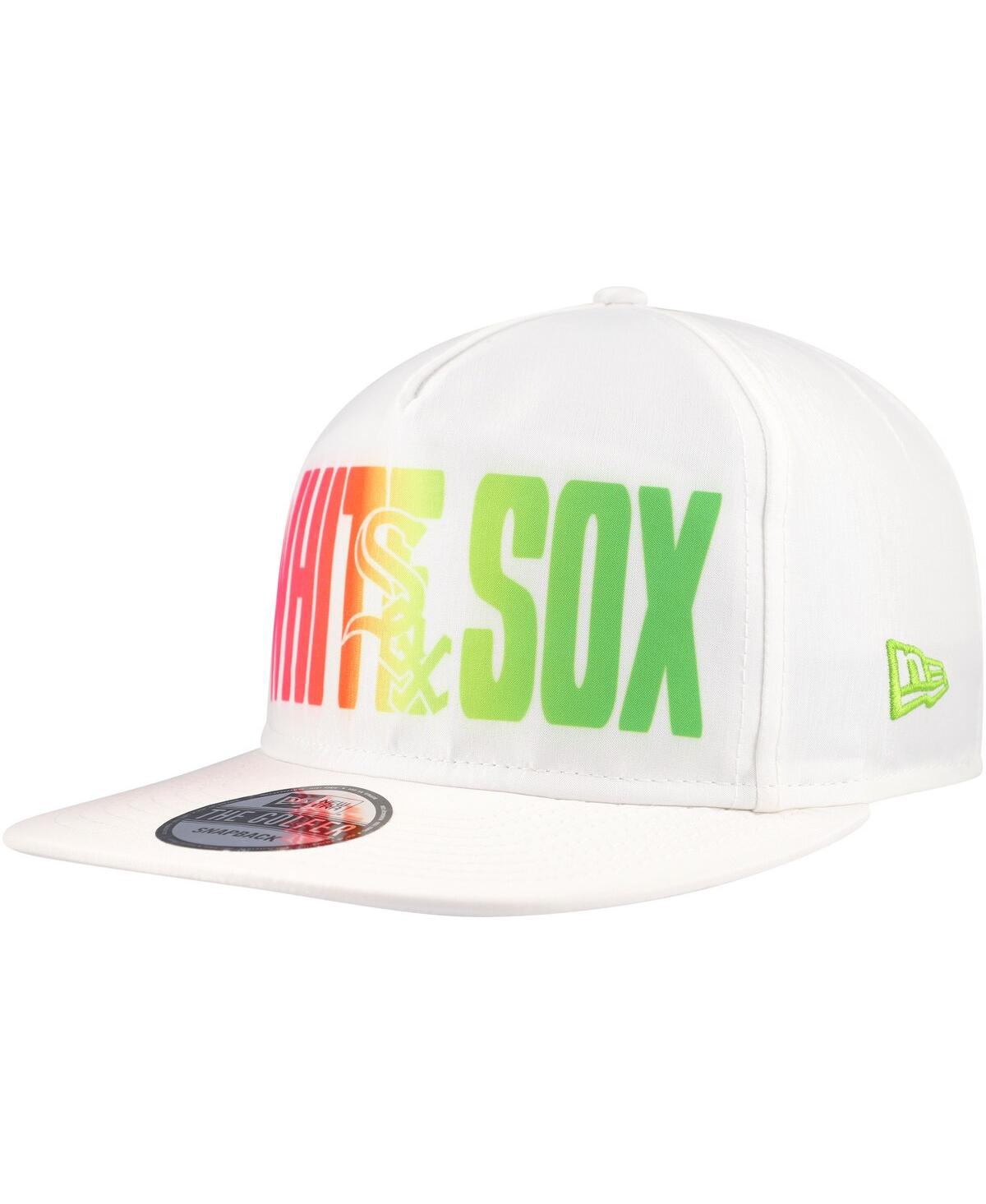 New Era Men's White Chicago White Sox Spring Spectrum Golfer Snapback Hat In White
