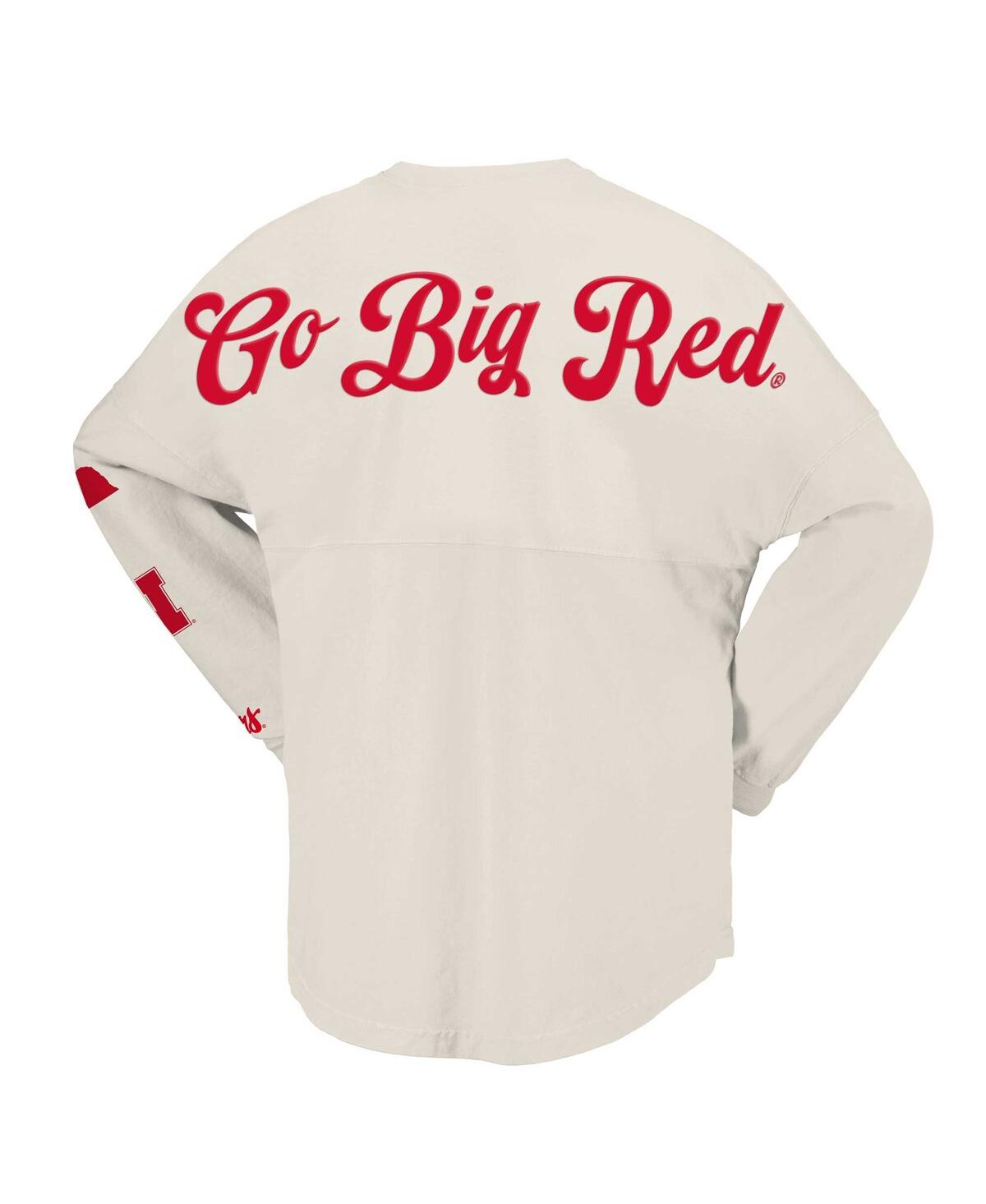 Spirit Jersey Women'sNebraska Huskers Local Long Sleeve T-Shirt - Natural