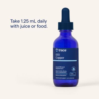 Liquid Ionic Copper 3 mg Dietary Supplement | Antioxidant Enzyme | Supports Blood Health, Bones, Nerves, and Metabolism | 2 fl oz, 48 Servings