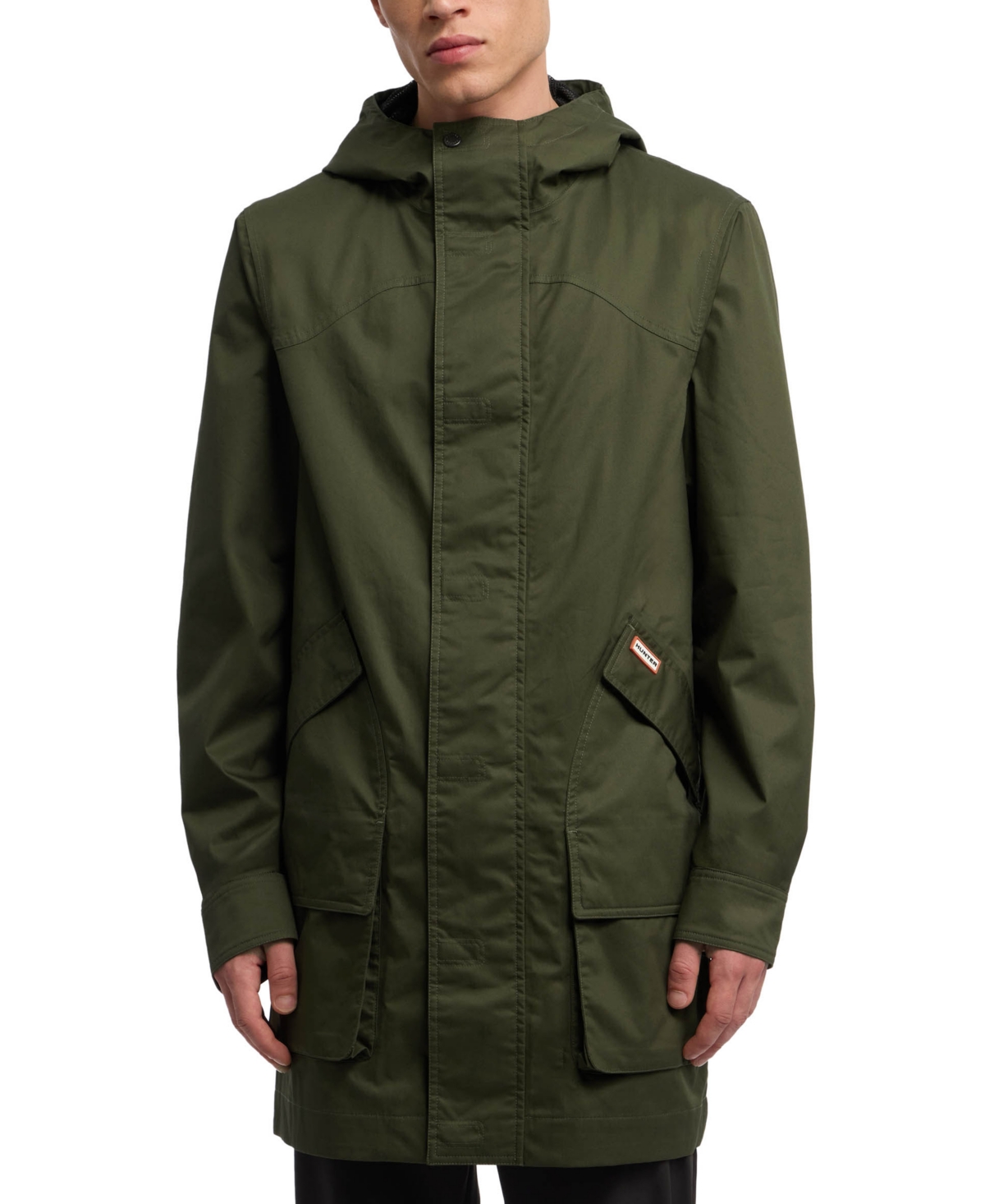 Hunter green rain jacket clearance